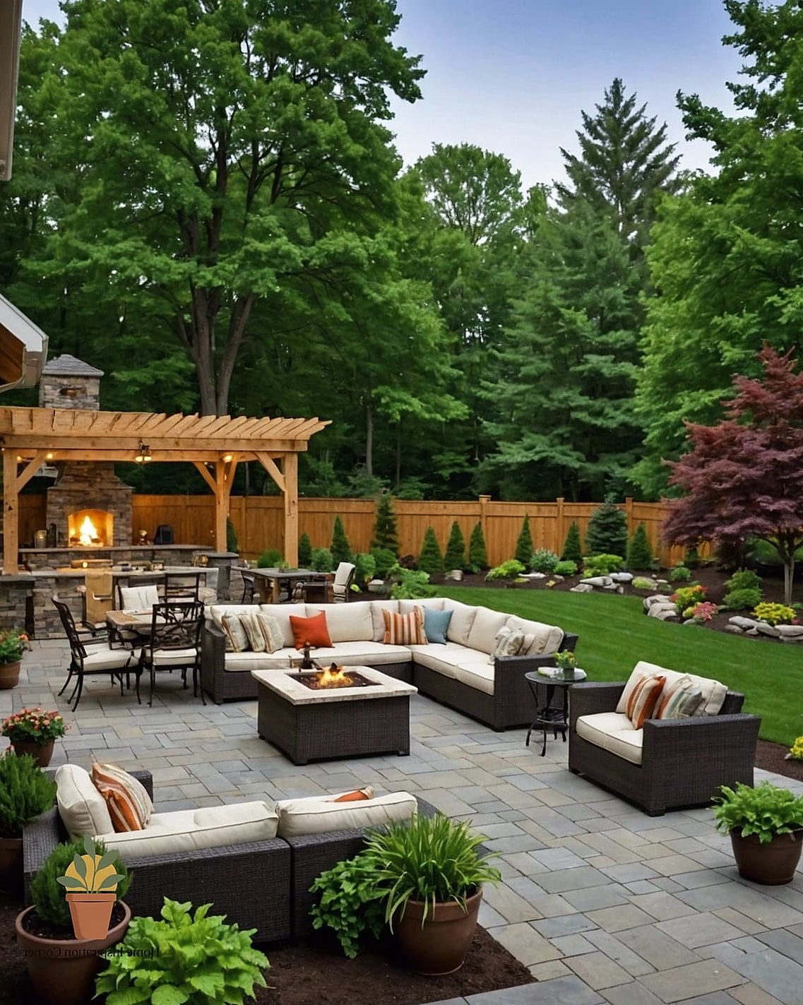 Outdoor Living Room with Weatherproof Furniture