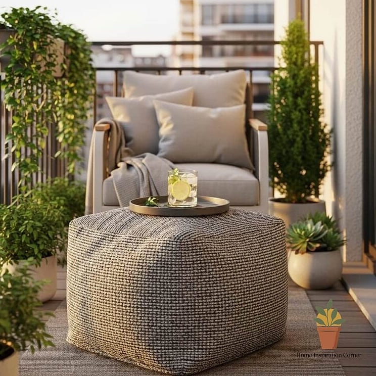Outdoor Pouf and Floor Cushions