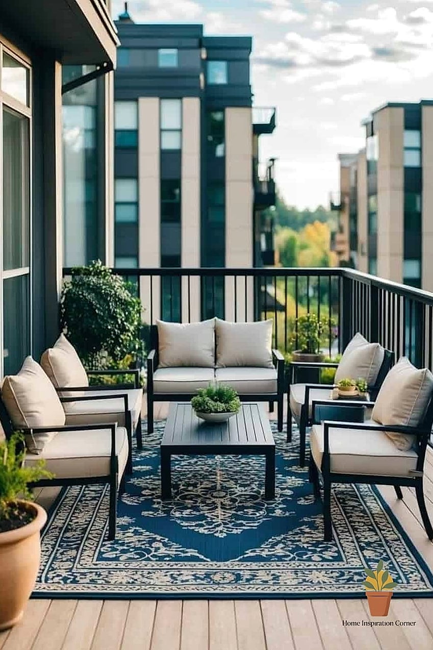 Outdoor Rug Plus Jute Accents