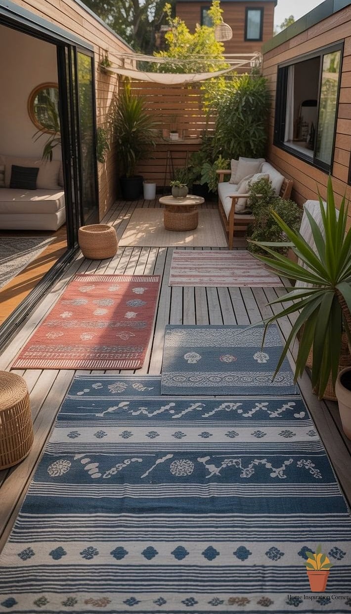 An Outdoor Rug to Define the Space
