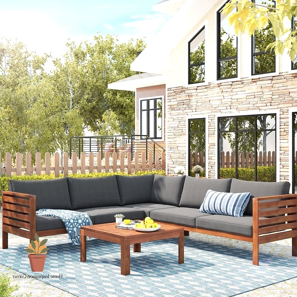 Outdoor Sectional with Built-In Storage Ottomans