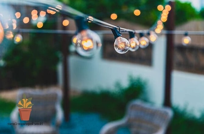 Outdoor String Lighting on a Pergola