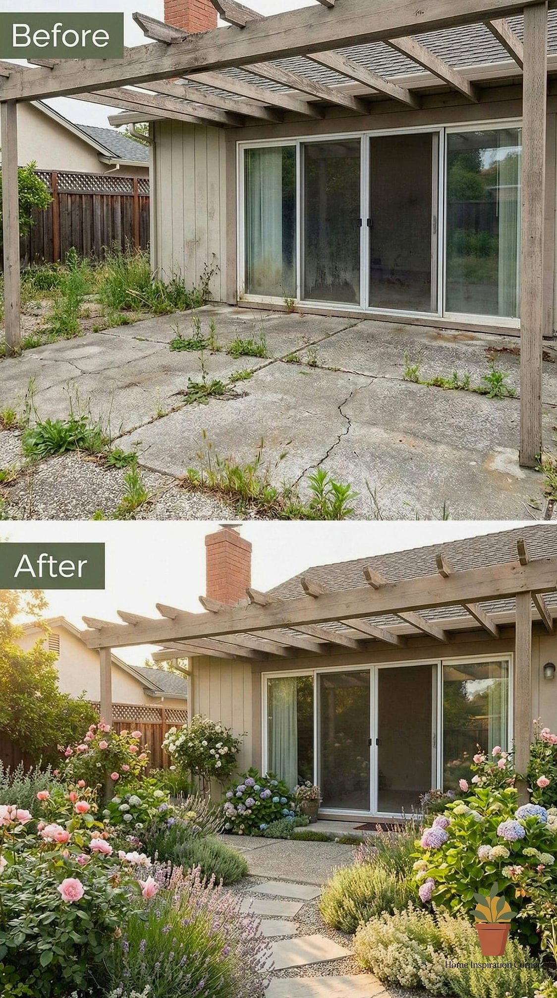 The Overgrown Patio to Cottage Garden Retreat