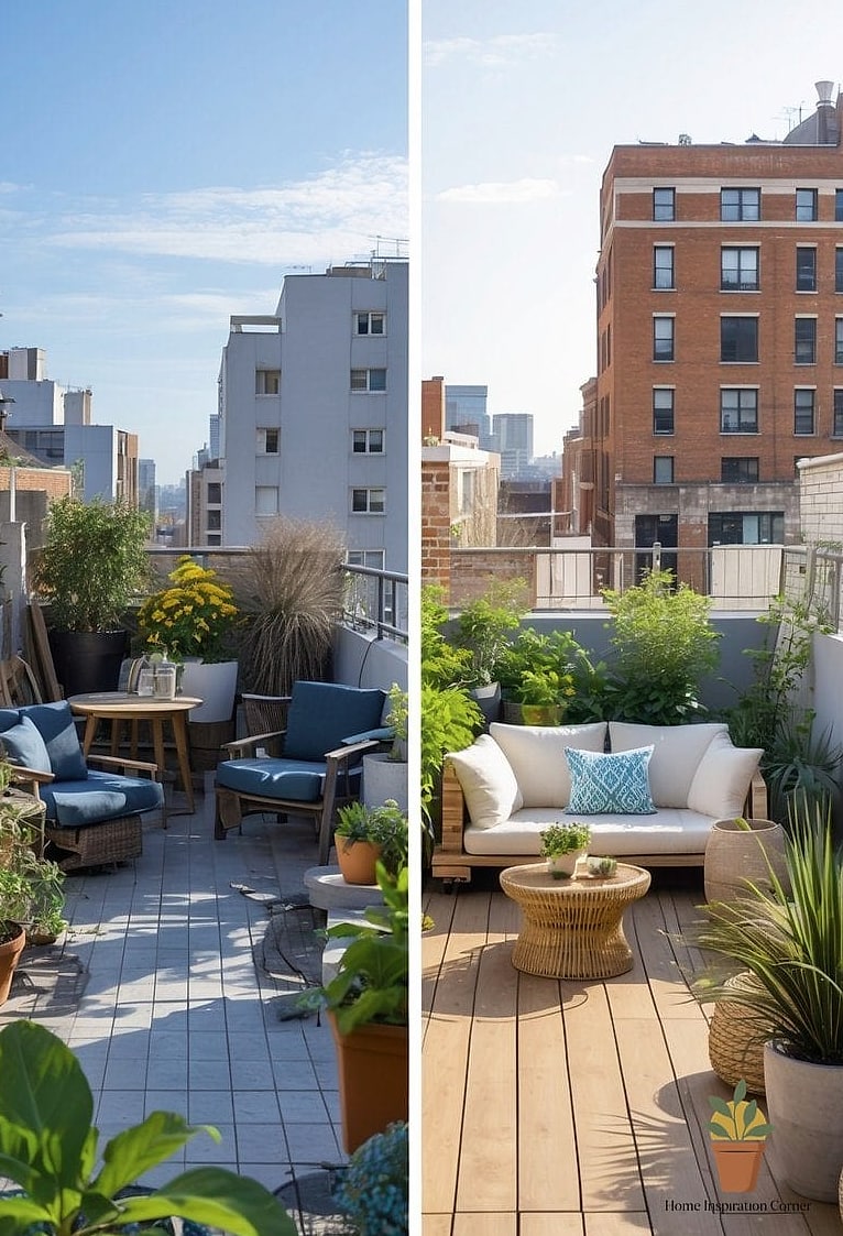 19 Terrace Decor Before and After Transformations to Inspire 17 Overgrown Planters to Structured Raised Beds