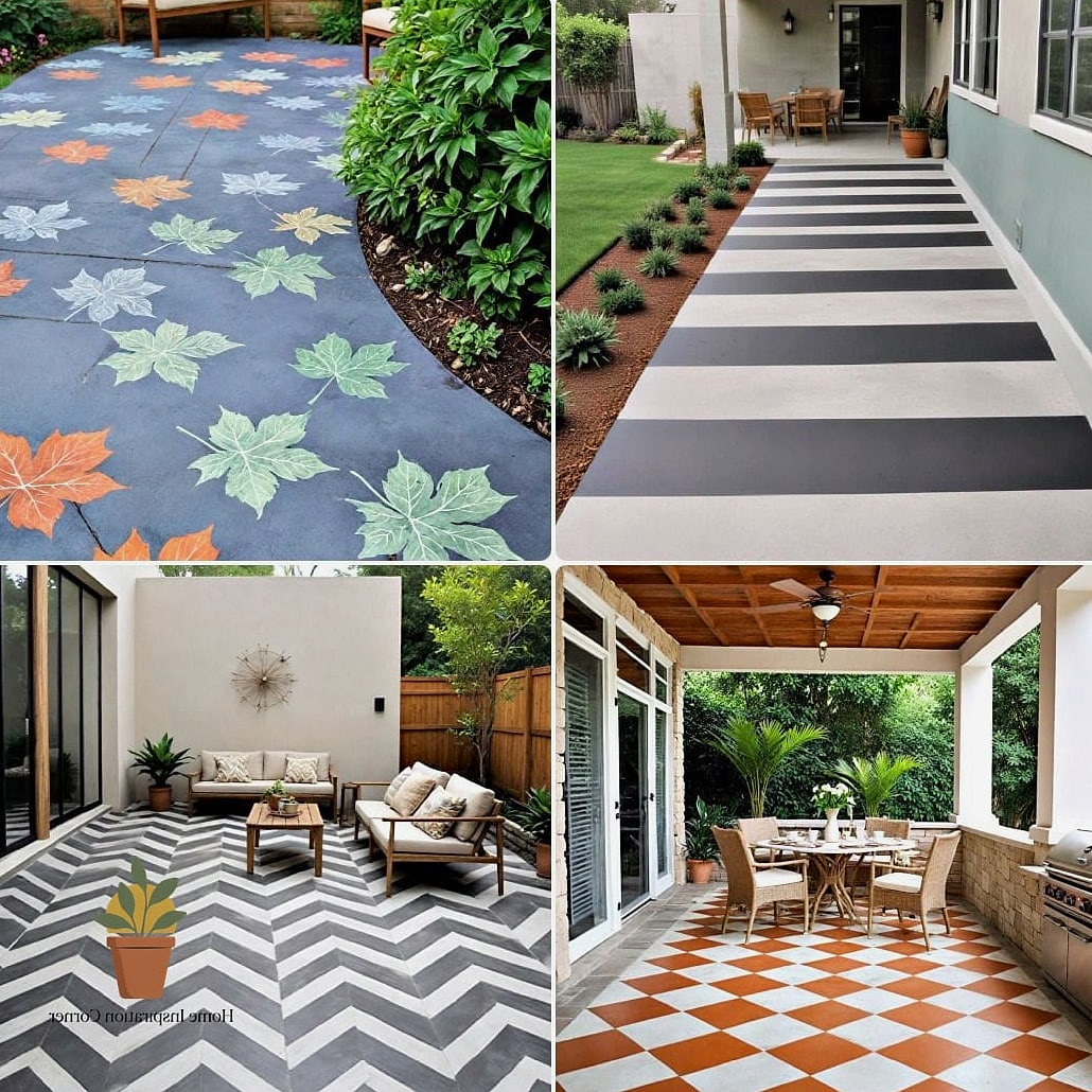 Painted Concrete Slab Makeover