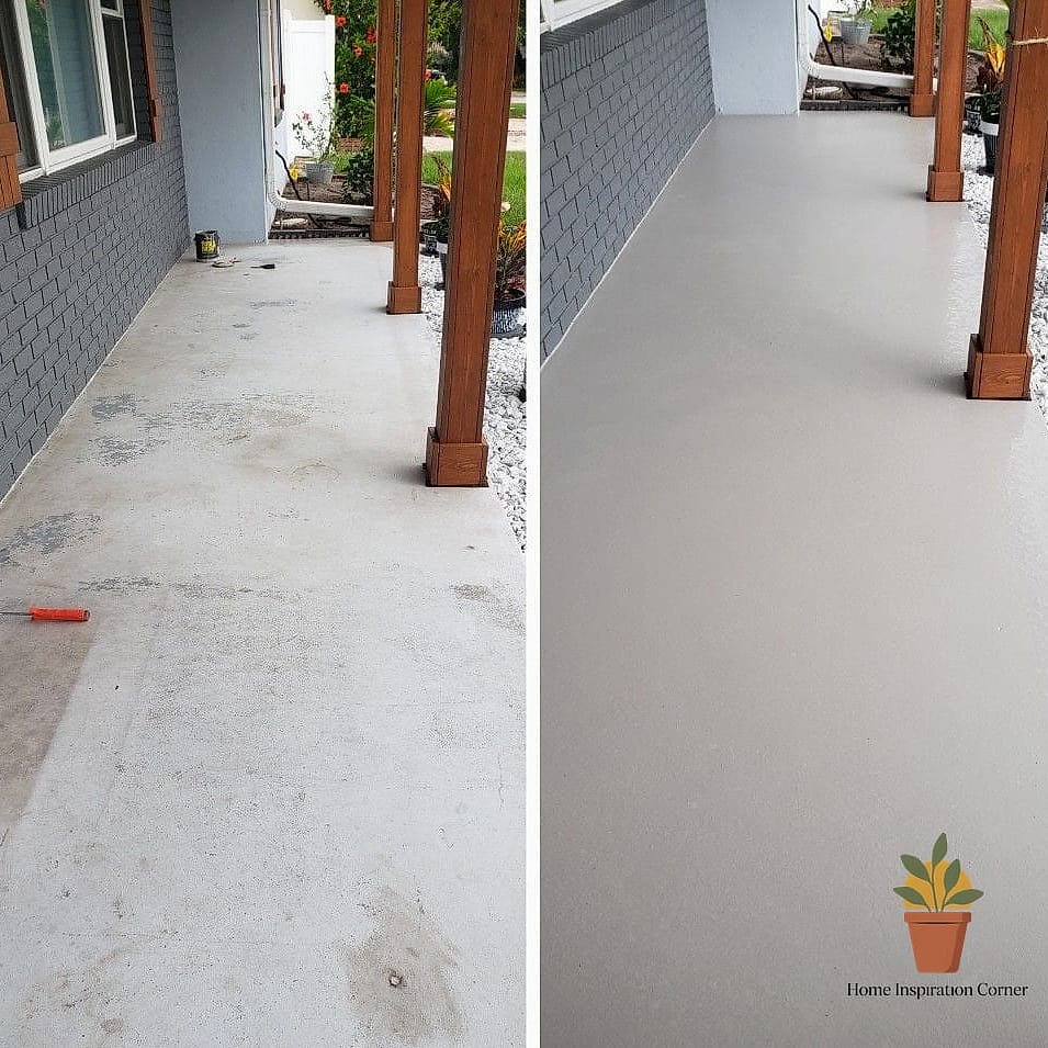 The Painted Concrete Floor Makeover