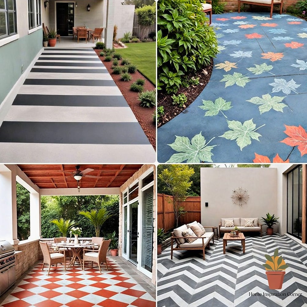 Painted Concrete or Paver Base