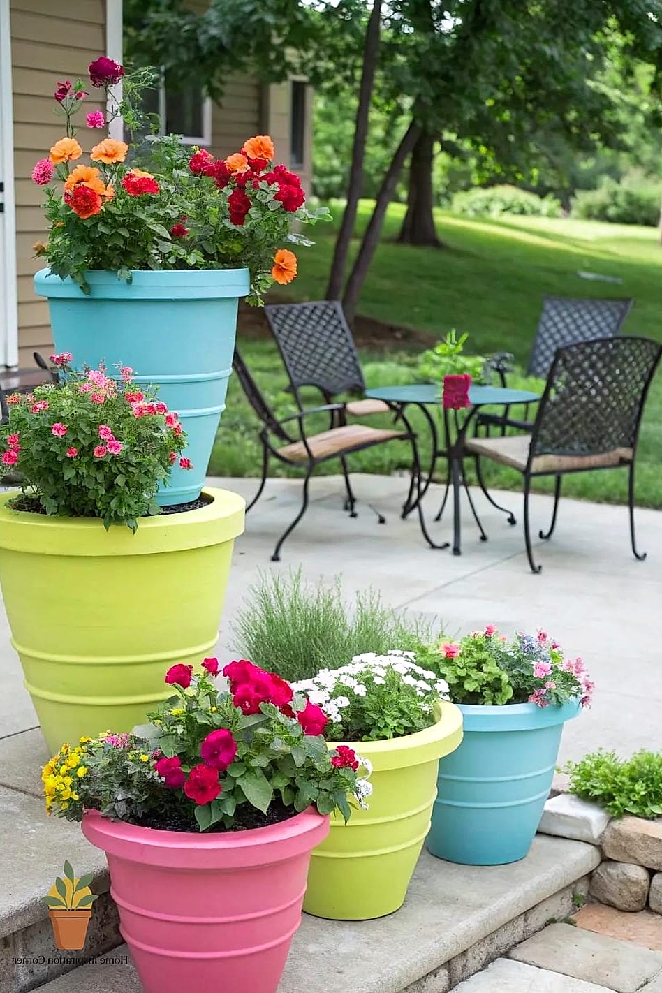 Painted Planters in a Curated Color Palette