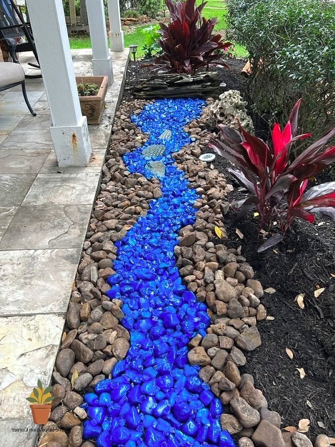 Painted River Rock Pathways