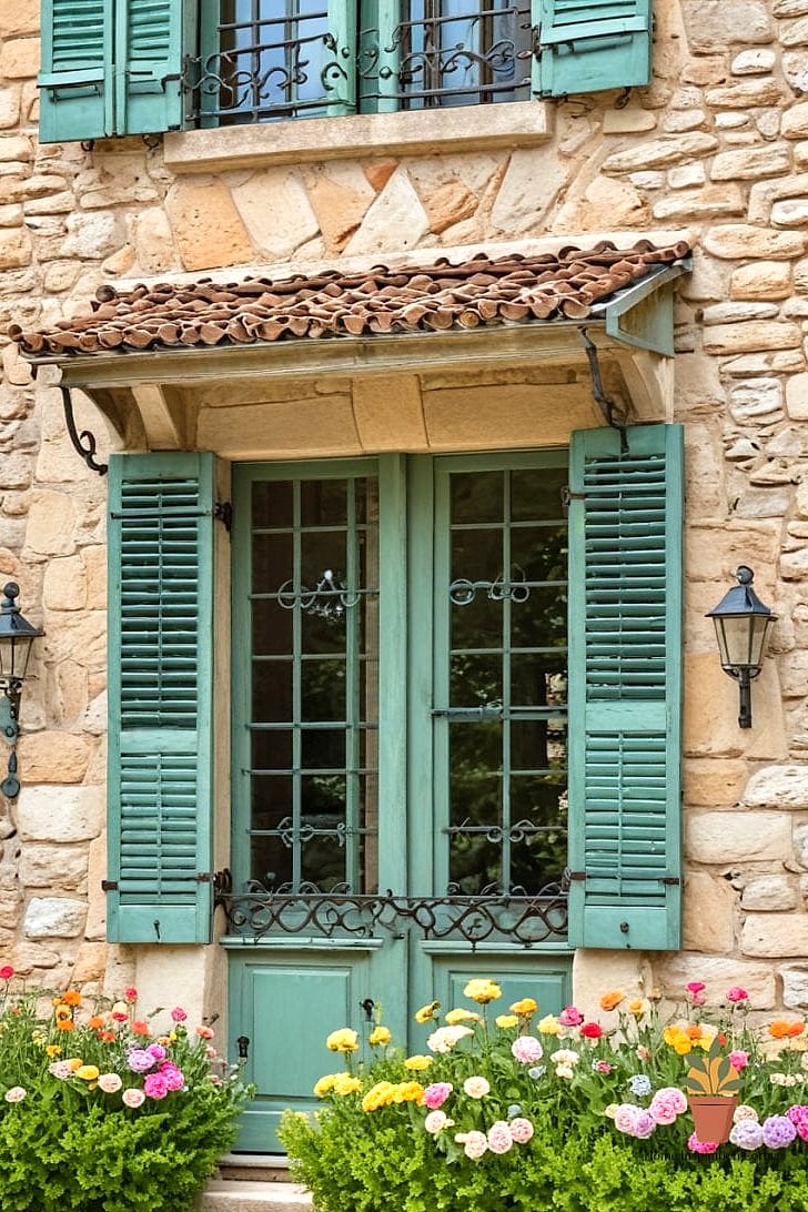 Painted Shutters as Outdoor Accents