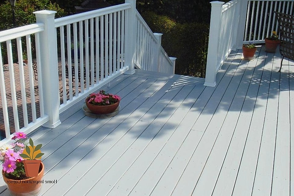 30 Deck Colors Ideas Paint Looks We're Obsessed With This Year 17 Painted White Railings with Natural Deck Boards