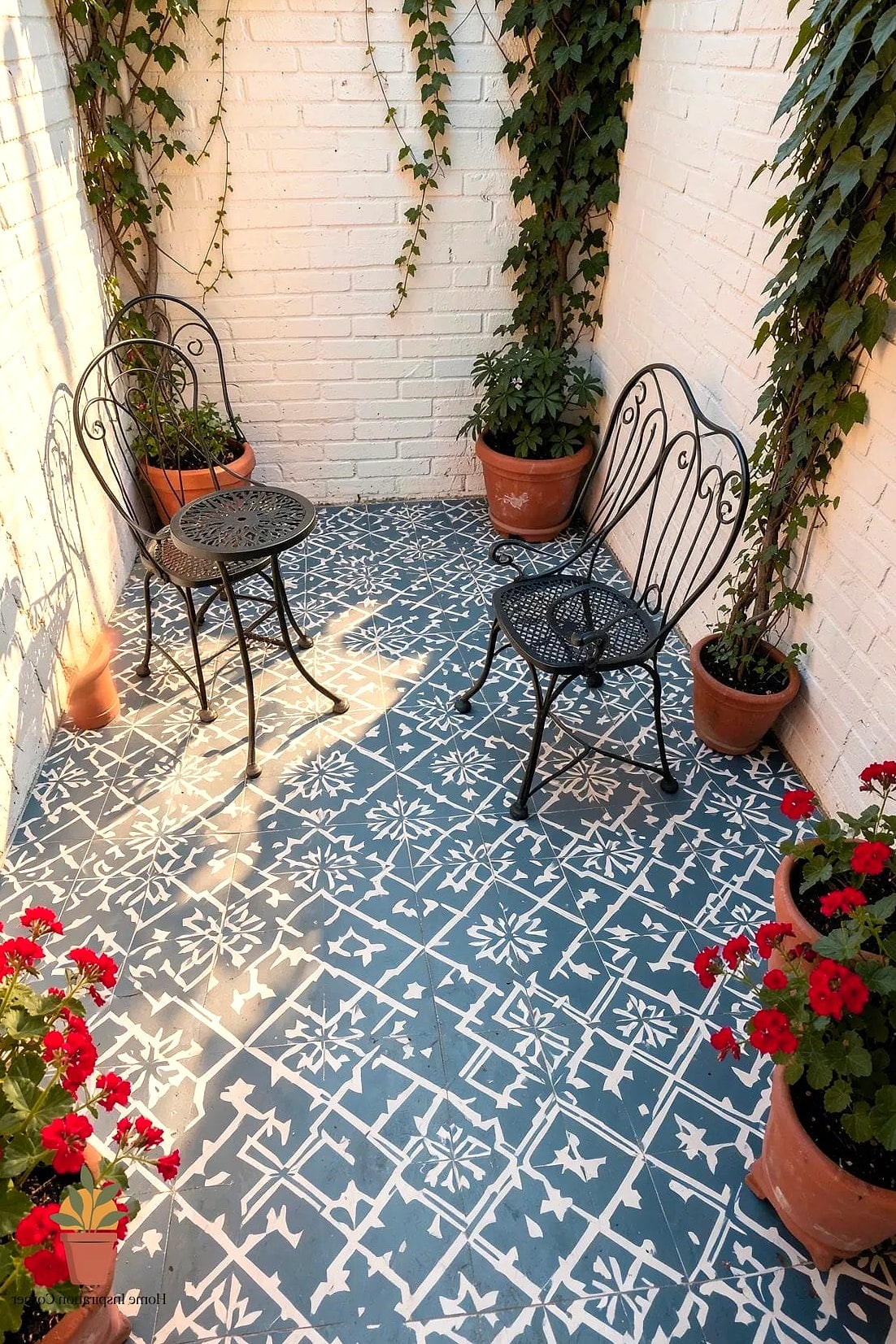 Paint or Stencil the Concrete Floor
