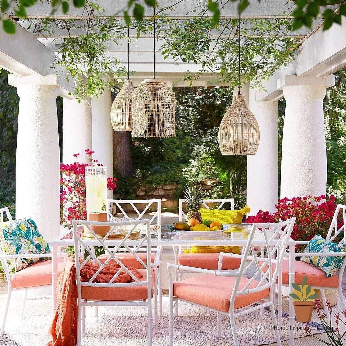 Pastel Rattan Furniture Set