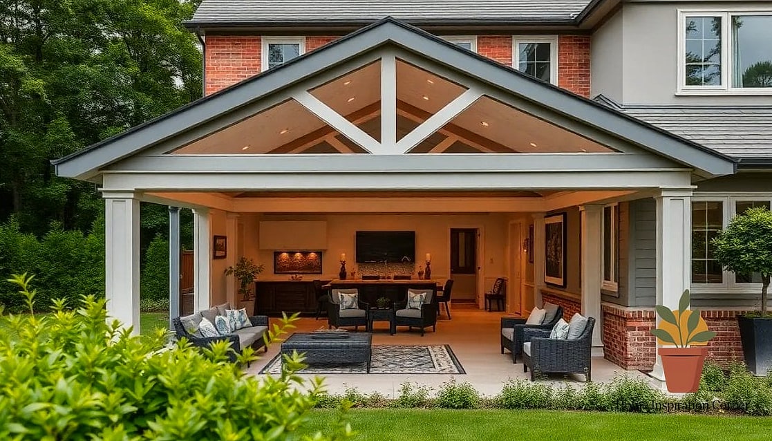 Patio Cover Extending from a Second-Story Deck