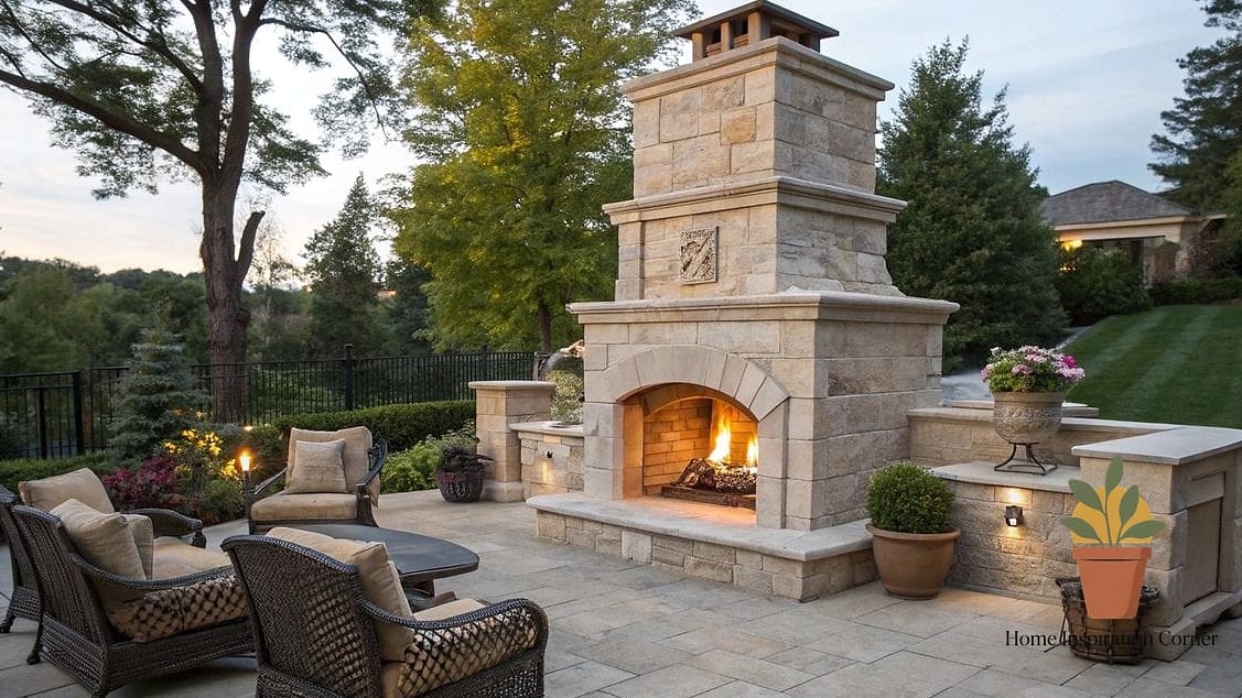 Patio with Outdoor Fireplace