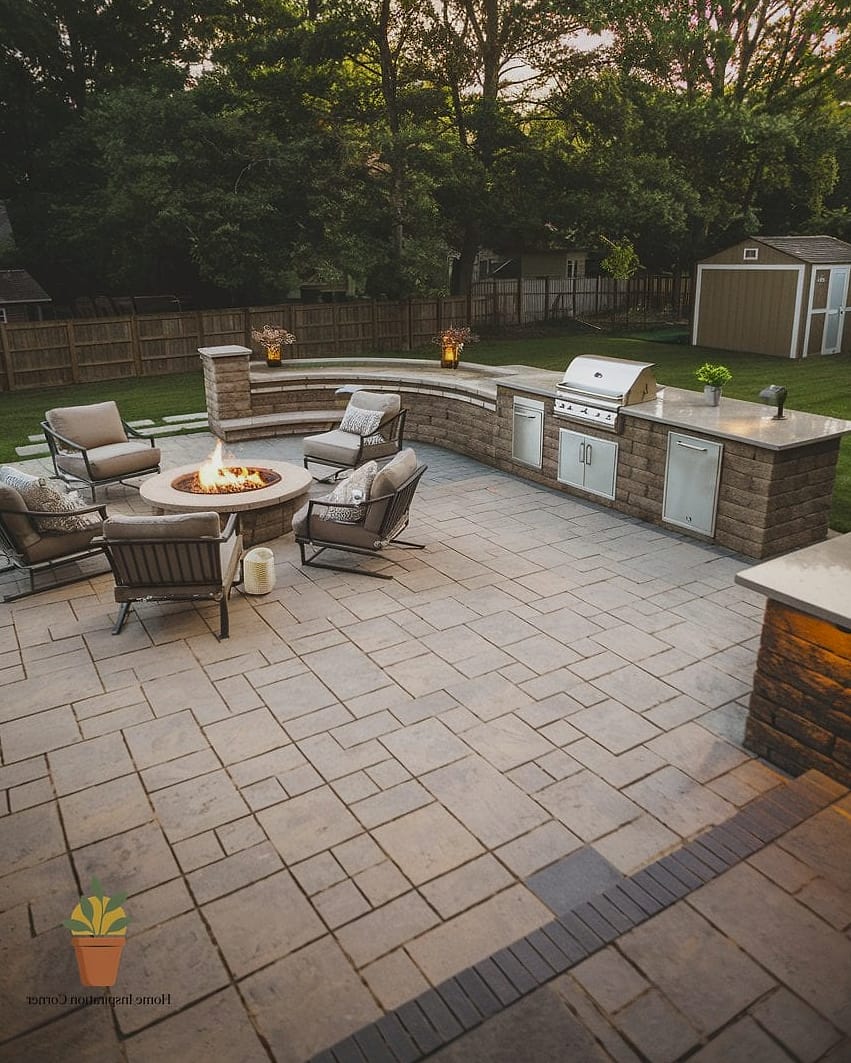 20 Paver Patio Ideas Ideas That Work in Any Size Home 18 Paver Patio with Outdoor Kitchen Integration