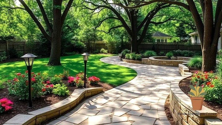 Paver Walkway Through the Garden