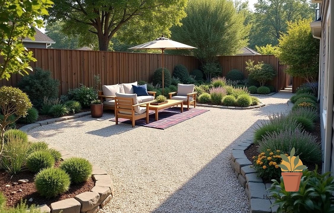 Pea Gravel Lounge Area