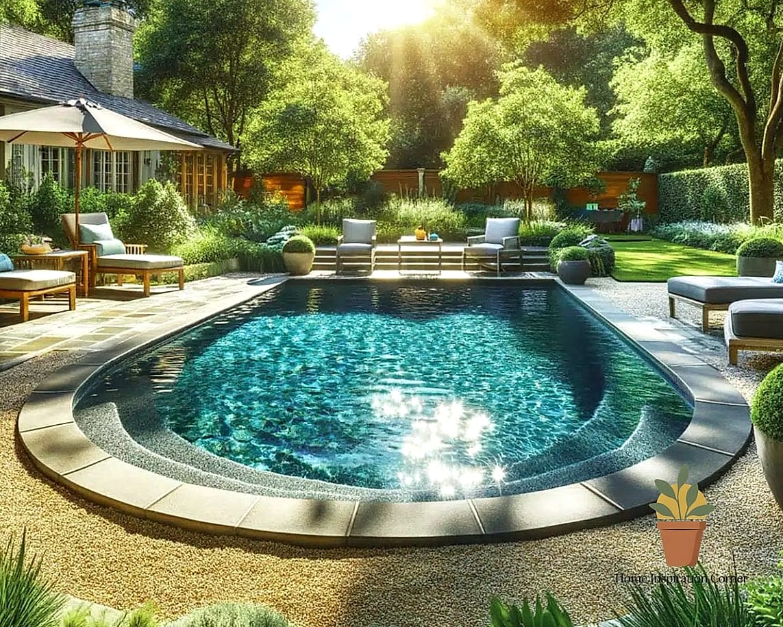 14 Backyard Pool And Patio Ideas Designs You Need to See Right Now 9 Pea Gravel and Paver Combination Patios