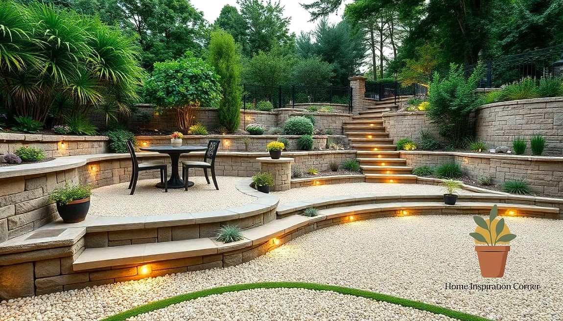 Pea Gravel Fire Pit Lounge