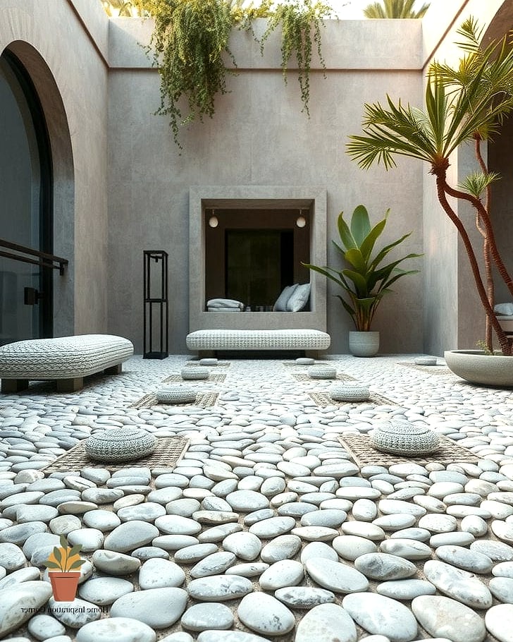 Pebble Tile Flooring for a Spa-Like Feel