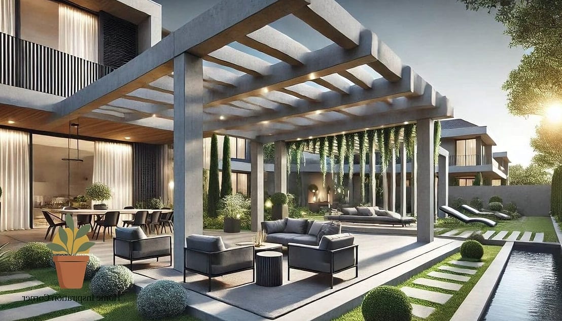 Pergola With Built-In Outdoor Kitchen