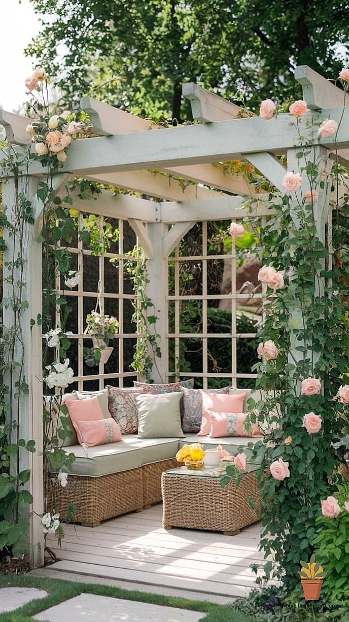 Pergola with Climbing Roses