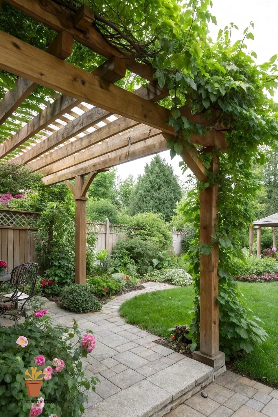 Pergola with Climbing Vines