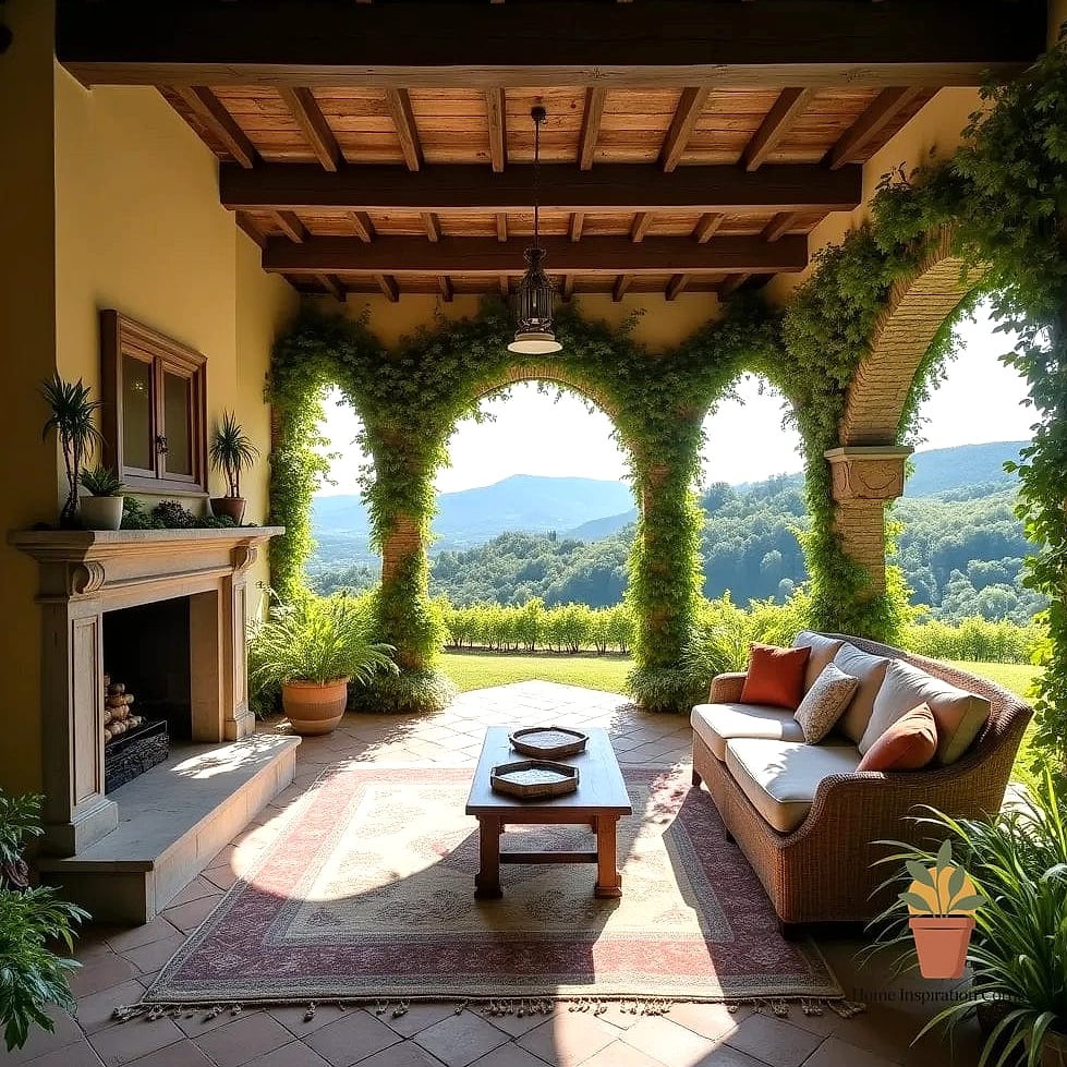 A Pergola Draped in Climbing Vines