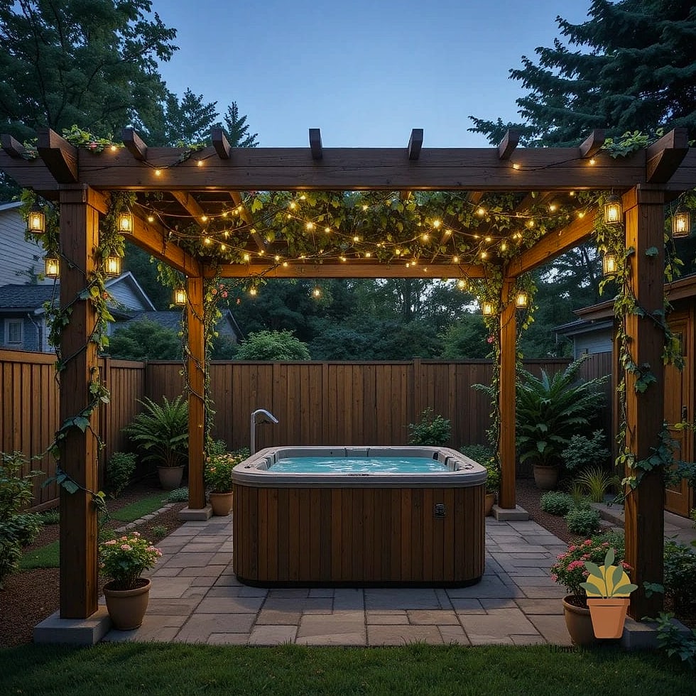 Pergola Over a Hot Tub
