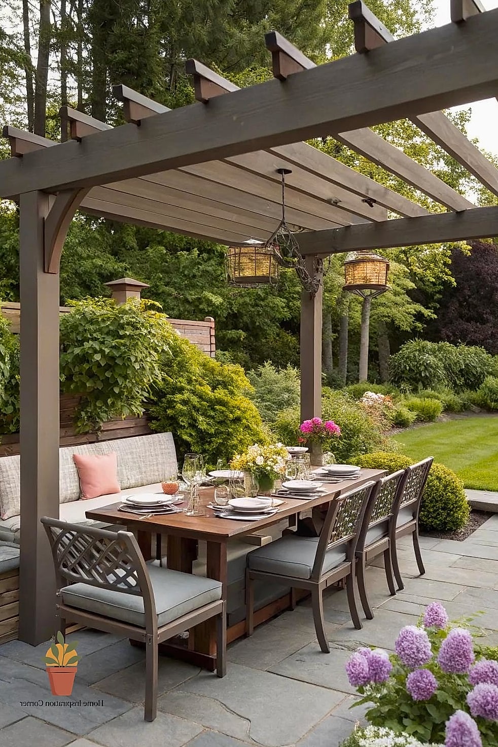 Pergola Over a Dining Area