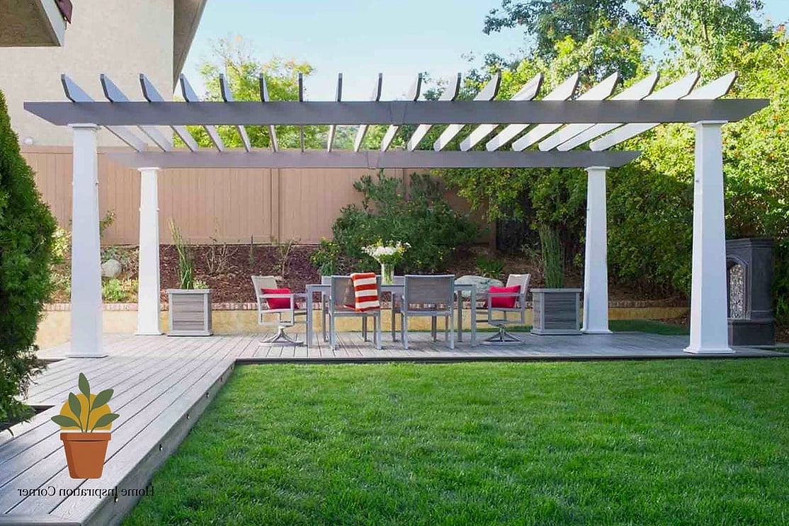Pergola with Recycled Composite Decking Floor