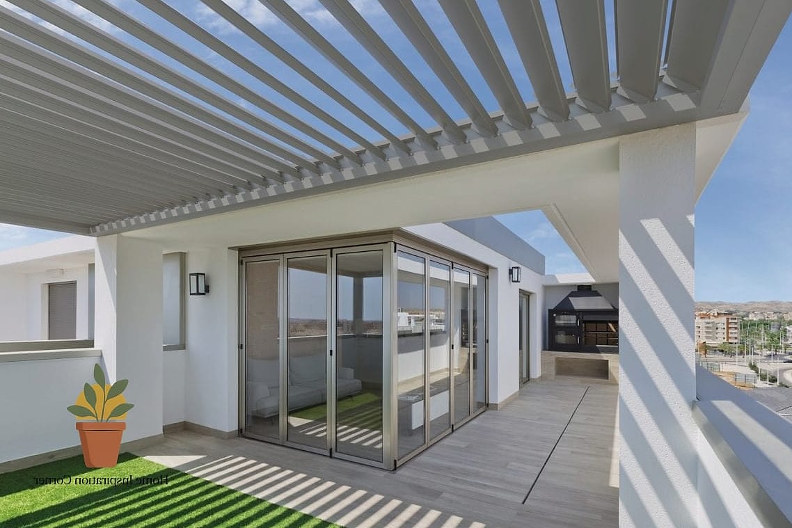 27 Penthouse Terrace Ideas Designs You Need to See Right Now 5 Pergola with Retractable Canopy