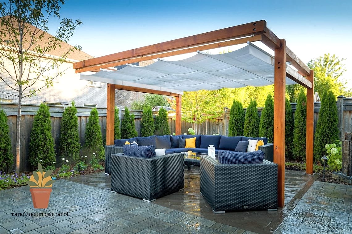 Pergola with a Retractable Canopy