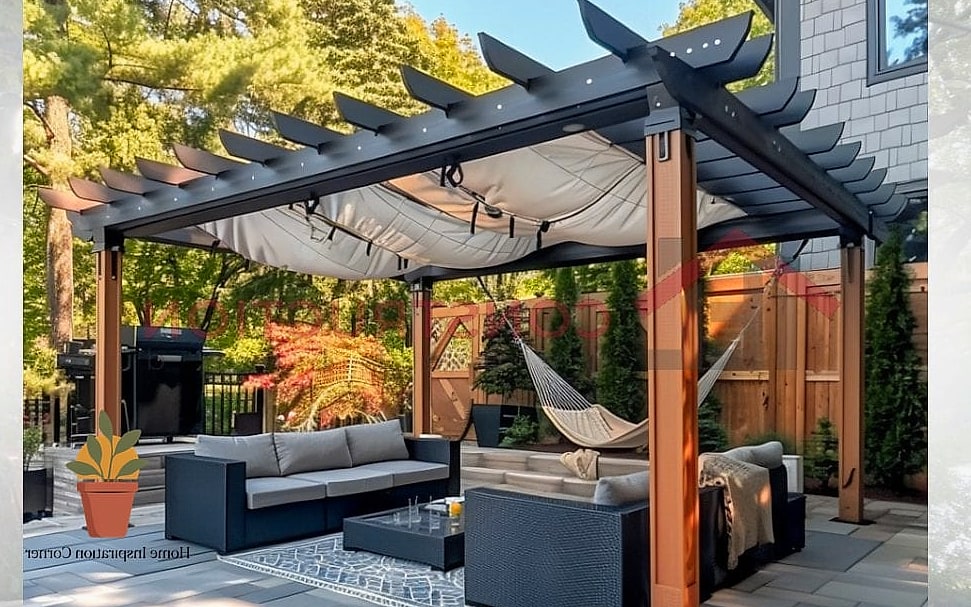 Pergola with Retractable Canopy