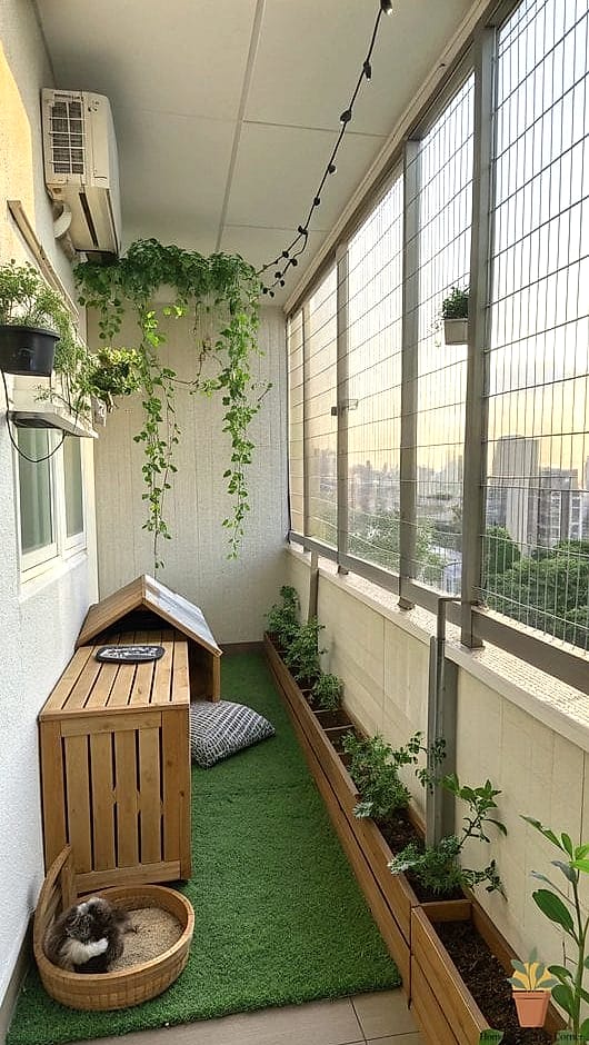 Pet-Friendly Balcony Setup