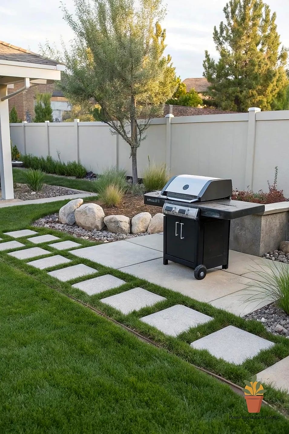 From Plain Grass to a Full Outdoor Kitchen Layout