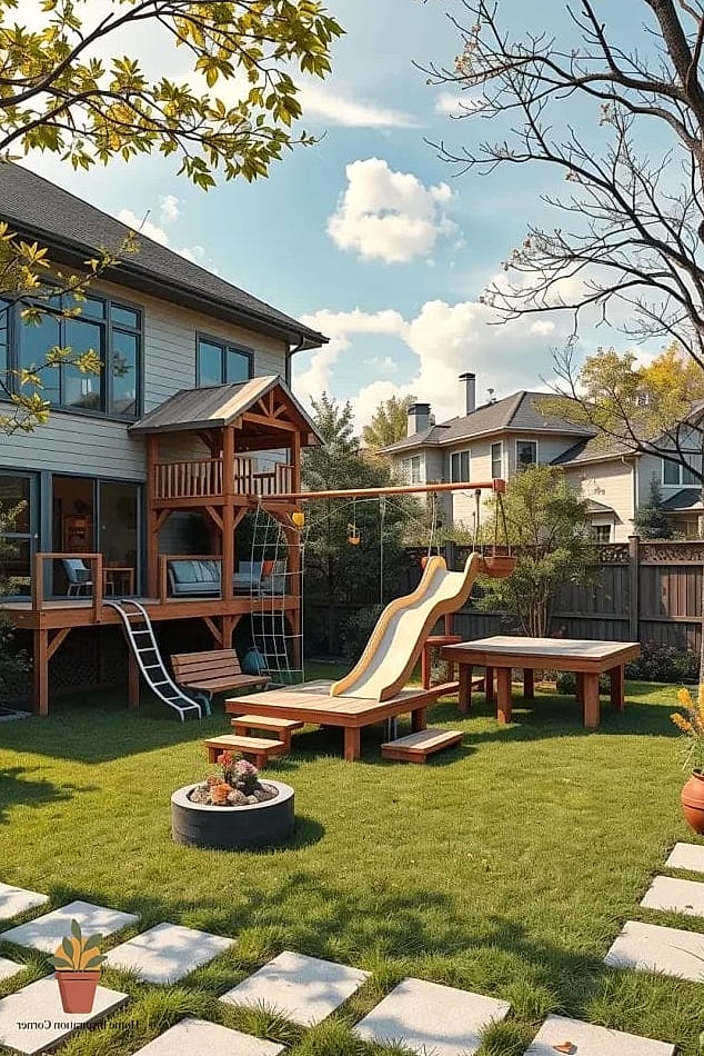 Play Area Zoned Away from Entertaining Space