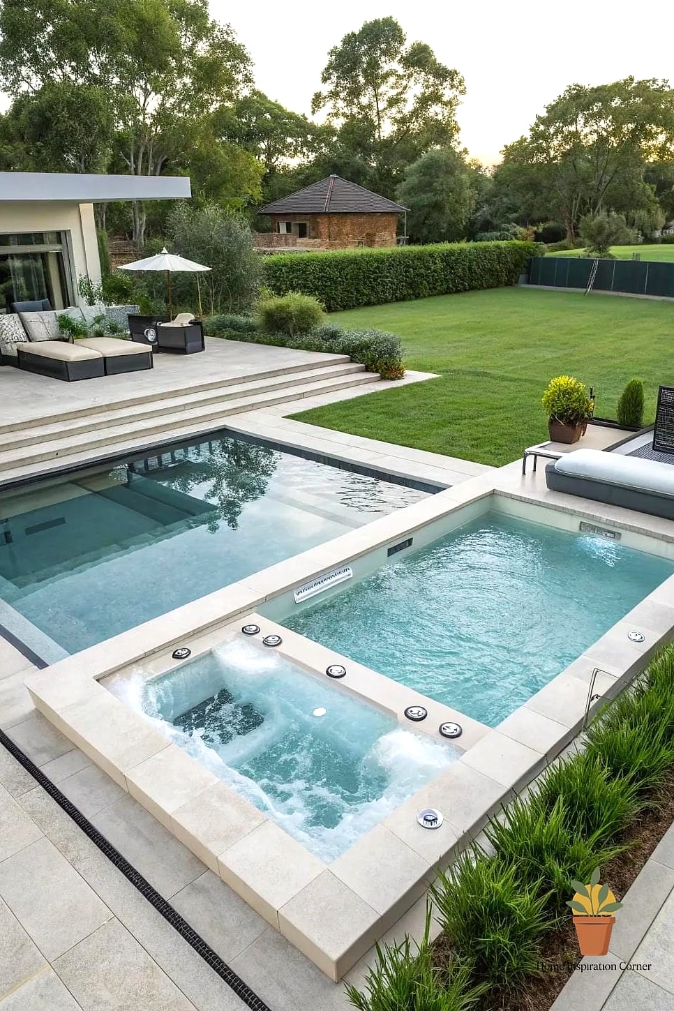Pool with Integrated Spa