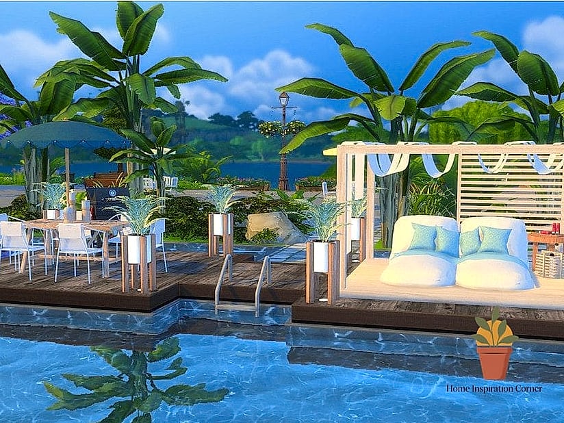 27 Sims 4 Backyard Ideas Designs That Maximize Style and Function 12 Poolside Cabana