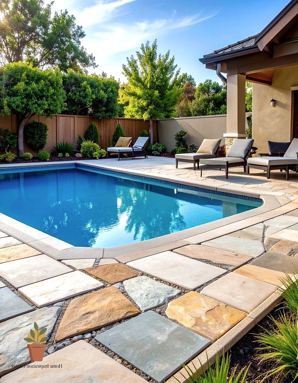 Poolside Deck Gets a Natural Stone Refresh