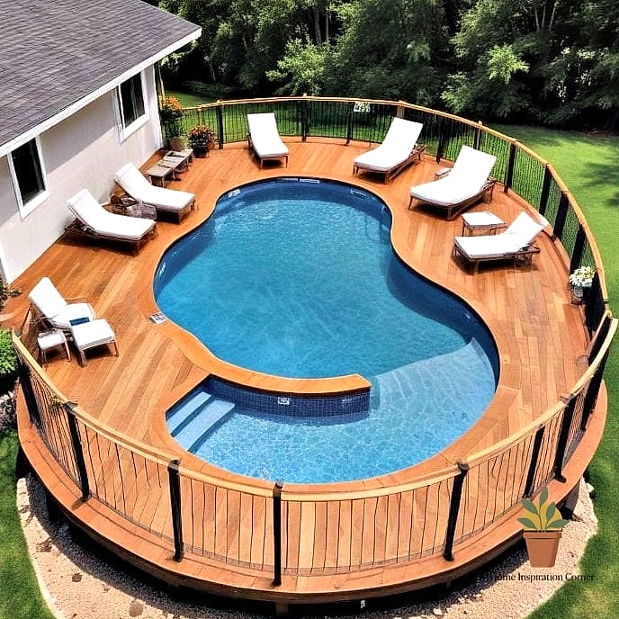Poolside Decks with Multiple Zones
