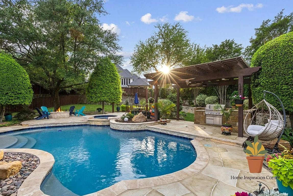 14 Backyard Pool And Patio Ideas Designs You Need to See Right Now 15 Poolside Outdoor Showers