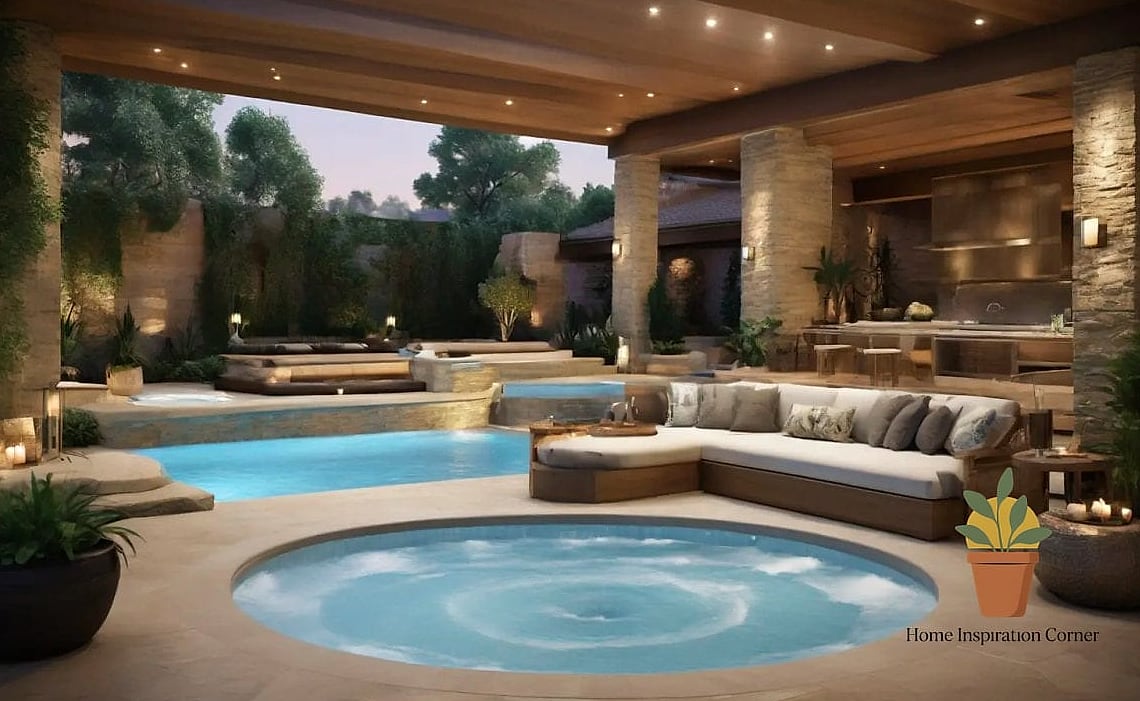 Poolside Patio with Lounge Seating