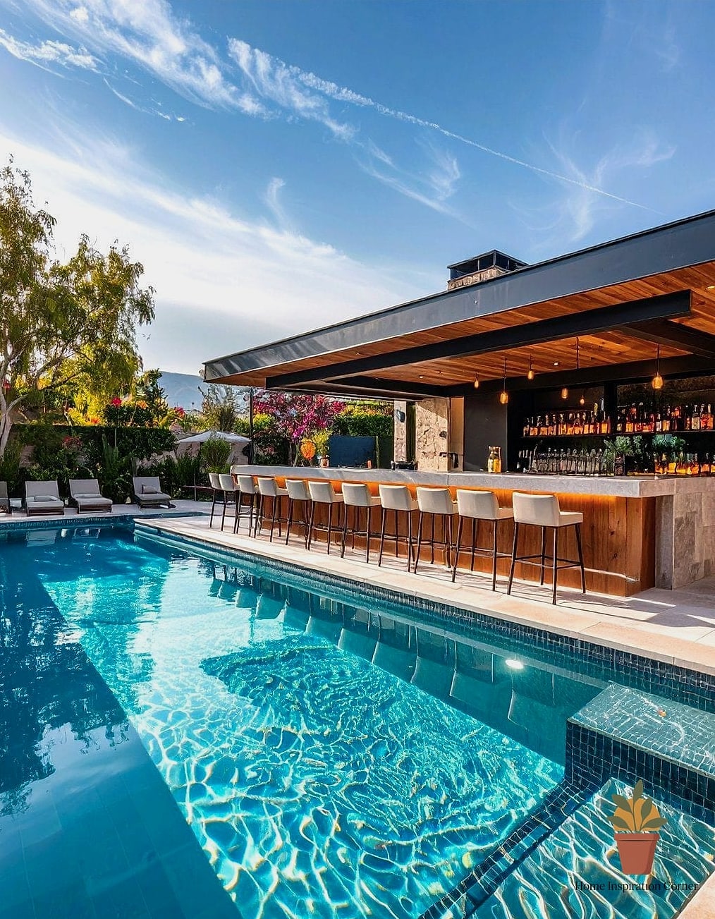 30 Backyard Bar Ideas Designs That Maximize Style and Function 9 Poolside Swim-Up Style Bar