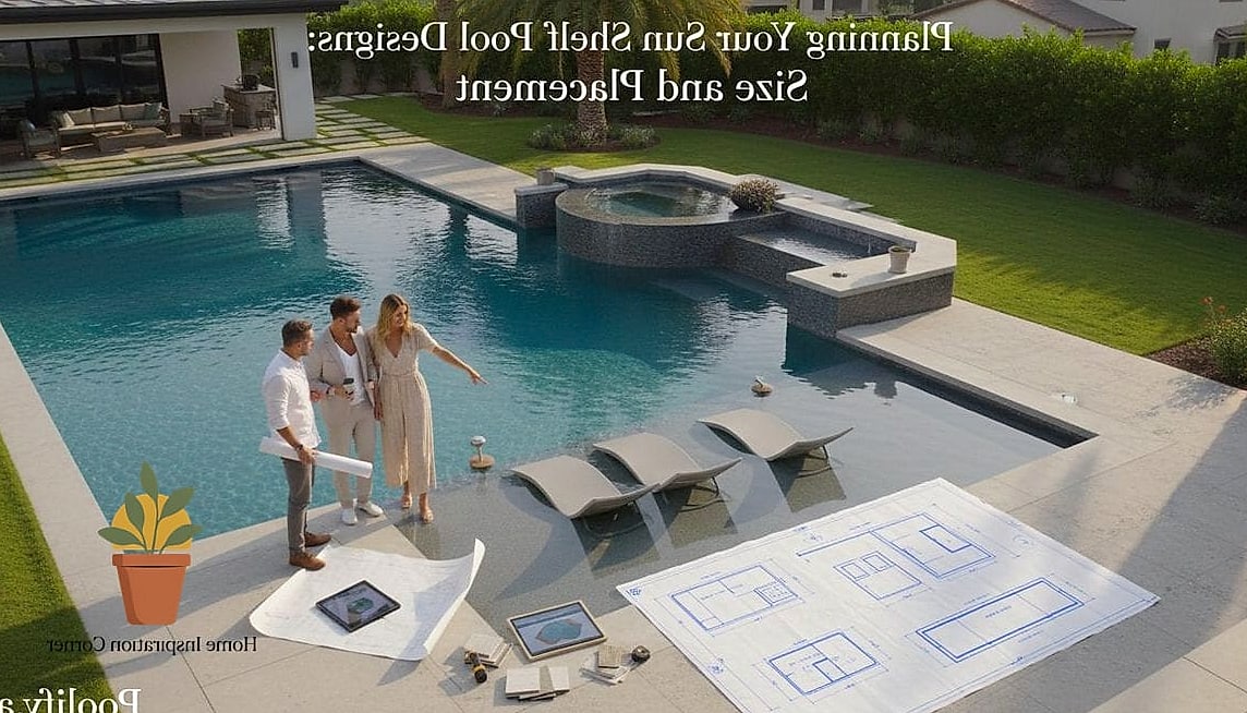 Pool with a Sun Shelf and Umbrella Sleeves