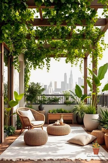 Potted Greenery Grouped in Odd Numbers