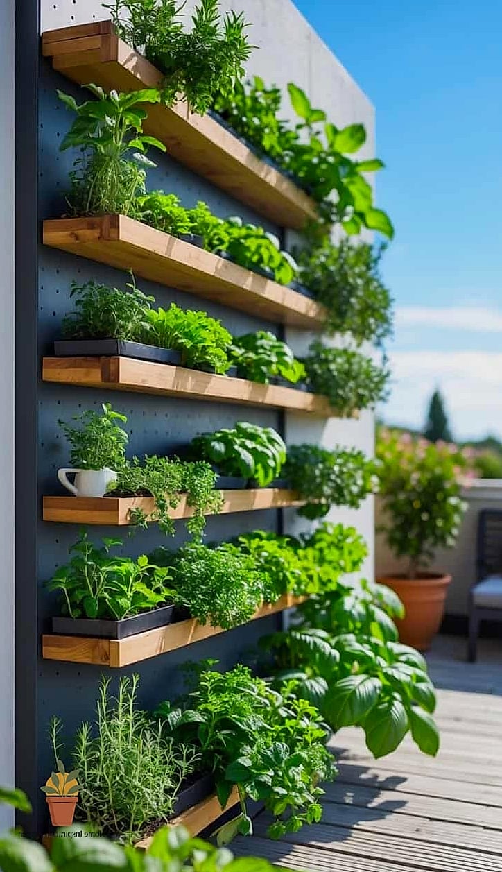 25 Home Terrace Ideas Ideas That Will Transform Your Space 6 Potted Herb Garden Near the Kitchen Door