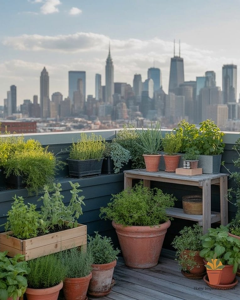 23 Cozy Terrace Ideas Ideas That Work in Any Size Home 6 Potted Herb Garden