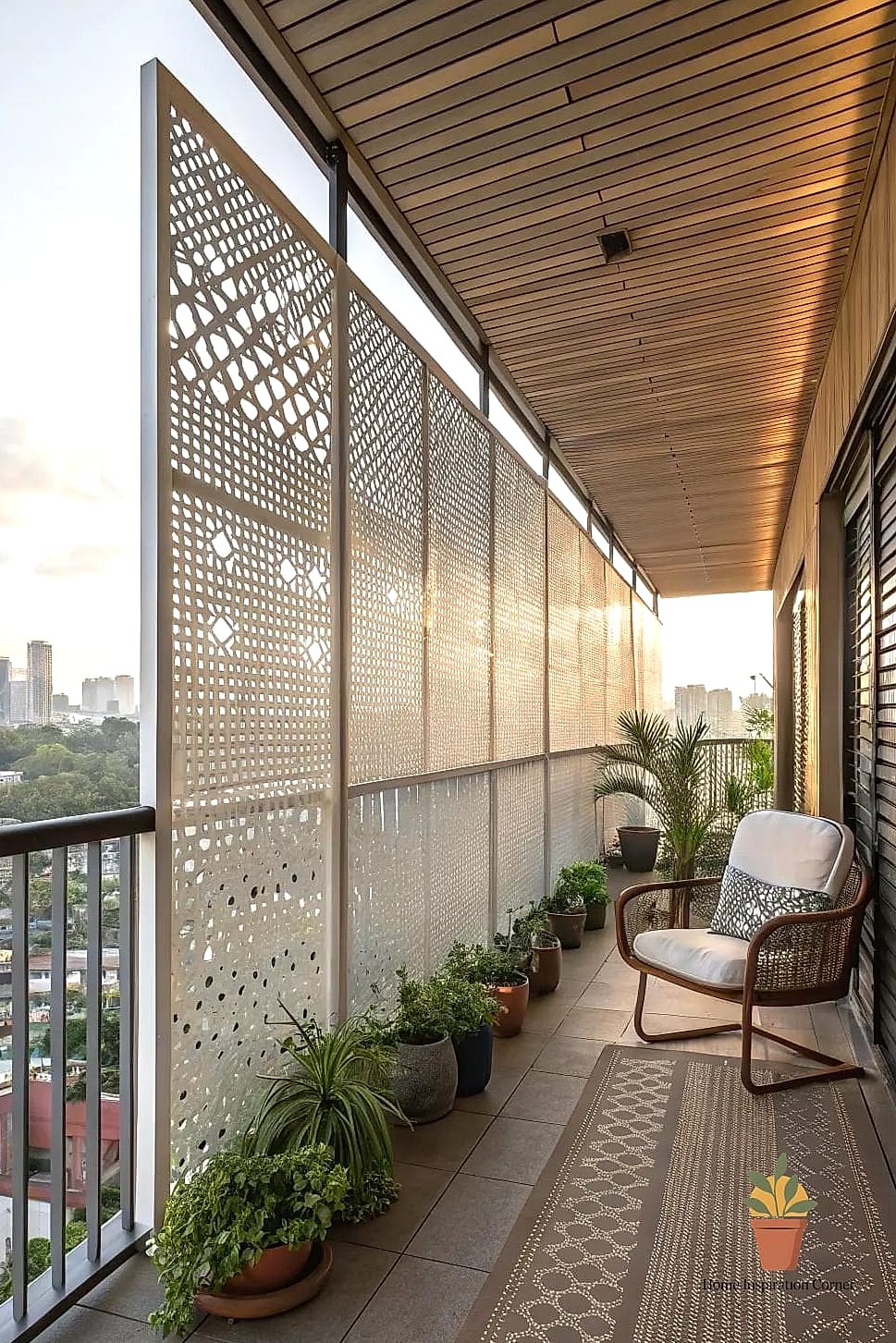 Privacy Fence with Built-In Planter Boxes